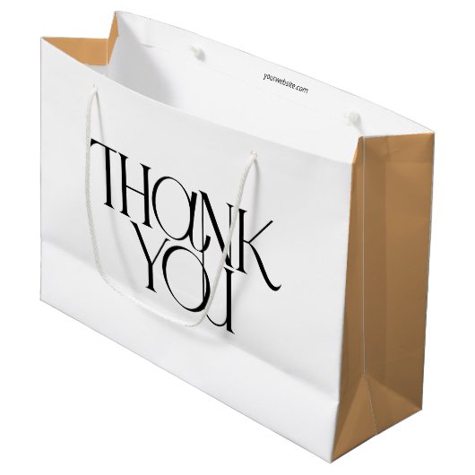 Elegant danke Ihnen Modernes Business | QR Code Ei Große Geschenktüte (Vorderseite Schrägansicht)