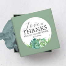 Elegant danke Ihnen Tropical Wedding Stickers