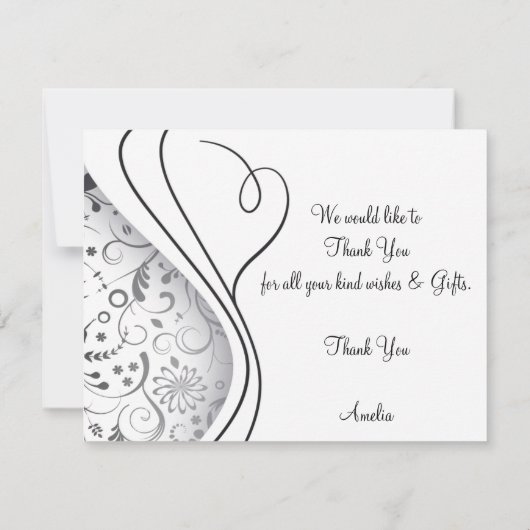 Elegant danke Karten (Rückseite)