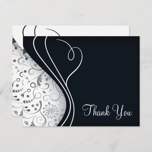 Elegant danke Karten (Vorne/Hinten)