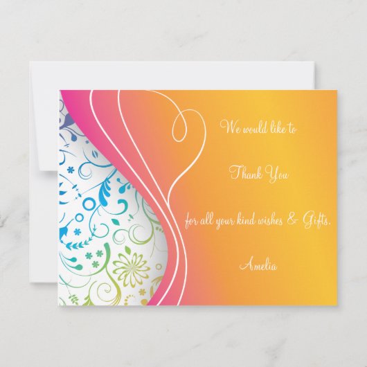 Elegant danke Karten (Rückseite)