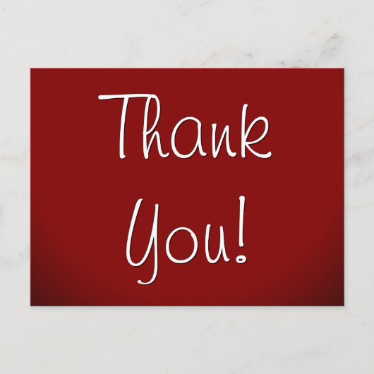 Elegant "Danke!" Postkarte (Vorderseite)