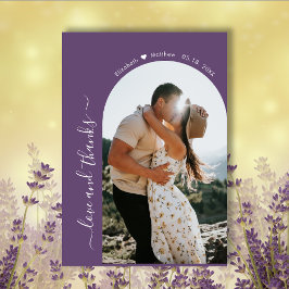 Elegant Danke Script Mauve 2 Foto Arch Wedding