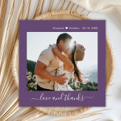 Elegant Danke Script Mauve 2 Foto Wedding