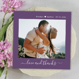 Elegant Danke Script Mauve 2 Foto Wedding