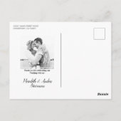 Elegant Danke Typografy Wedding Foto Postkarte (Rückseite)