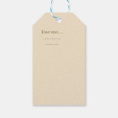 Elegant Danke Vintage Pastellkunst Bohemisch Geschenkanhänger (Rückseite)