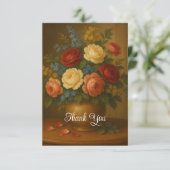 Elegant Dankeschön Card Dankeskarte (Stehend Vorderseite)