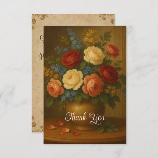 Elegant Dankeschön Card Dankeskarte (Vorne/Hinten)