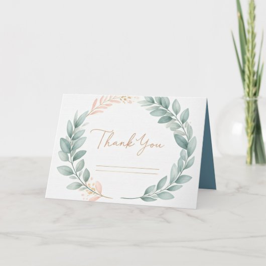 Elegant Dankeschön Card Dankeskarte (Vorderseite)