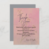 Elegant Dankeschön Card Dankeskarte (Vorne/Hinten)