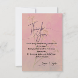 Elegant Dankeschön Card Dankeskarte