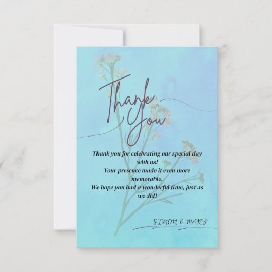 Elegant Dankeschön Card Dankeskarte (Vorderseite)