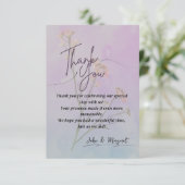 Elegant Dankeschön Card Dankeskarte (Stehend Vorderseite)