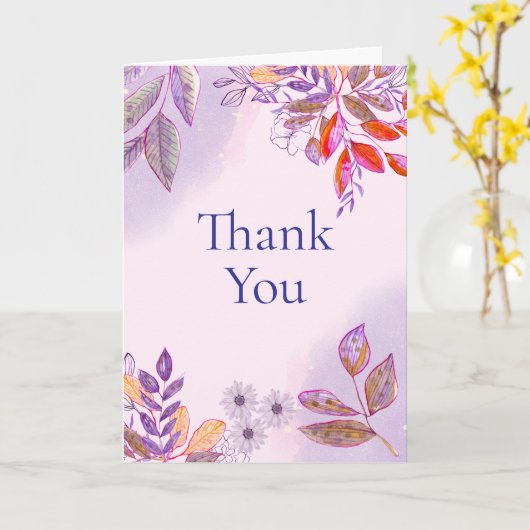 Elegant Dankeschön Card Karte (Gelbe Blume)