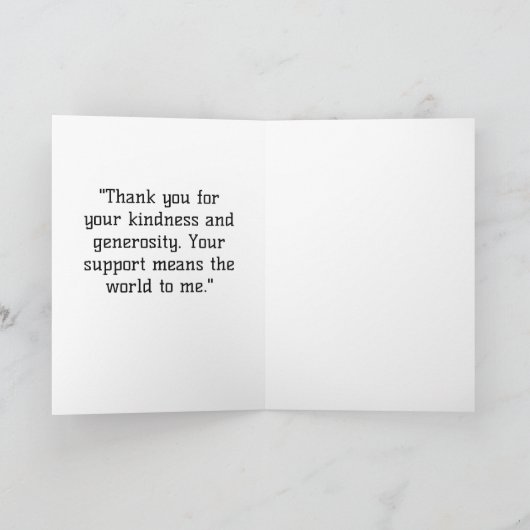 Elegant Dankeschön Card Karte (Innenseite)