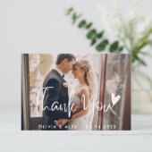 Elegant Dankeschön-Karte Einladung (Stehend Vorderseite)