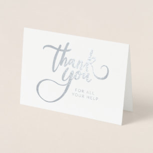 Elegant Dankeschön Skript Foil Card Folienkarte