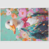 Elegant Dapper Duck Whimsical Decoupage Seidenpapier (Vorderseite)