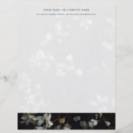 Elegant Dark and white Floral Letterhead Briefbogen