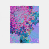 Elegant Dark Blue and Magenta Limelight Hydrangea Fleecedecke (Vorderseite)