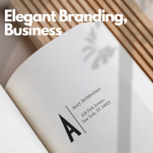 Elegant Dark Blue Branding Rücksendeadresse