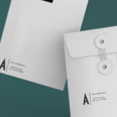 Elegant Dark Blue Branding Rücksendeadresse Gummistempel