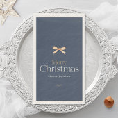 Elegant Dark Blue Frohe Weihnachtsgasttücher Serviette