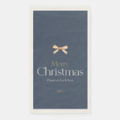 Elegant Dark Blue Frohe Weihnachtsgasttücher Serviette (Vorderseite)
