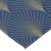 Elegant Dark Blue & Gold Art-Deco Pattern Tischdecke (Schrägansicht)
