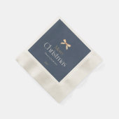 Elegant Dark Blue Merry Christmas Napkin Serviette (Ecke)