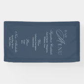 Elegant Dark Blue Signature Cocktails Drink Menu Banner (Horizontal)