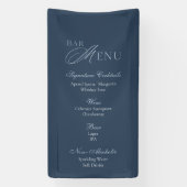 Elegant Dark Blue Signature Cocktails Drink Menu Banner (Vertikal)