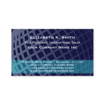 Elegant Dark Blue und Aquamarin Global Grid VP