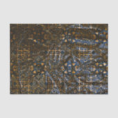 Elegant Dark Blue und Gold Damask texturiert Seidenpapier (Vorderseite)