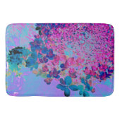 Elegant Dark Blue und Magenta Limelight Hydrangea Badematte (Vorderseite)