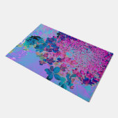 Elegant Dark Blue und Magenta Limelight Hydrangea Fußmatte (Schrägansicht)