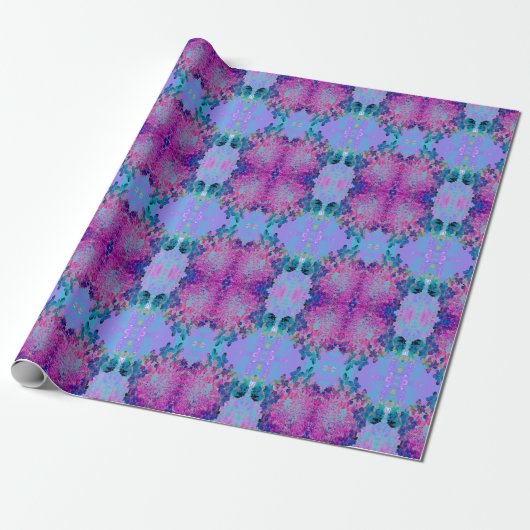 Elegant Dark Blue und Magenta Limelight Hydrangea Geschenkpapier (Ungerollt)