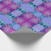Elegant Dark Blue und Magenta Limelight Hydrangea Geschenkpapier (Ecke)