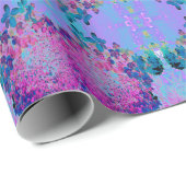 Elegant Dark Blue und Magenta Limelight Hydrangea Geschenkpapier (Rolleneckpunkt)