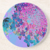 Elegant Dark Blue und Magenta Limelight Hydrangea Getränkeuntersetzer (Vorne)