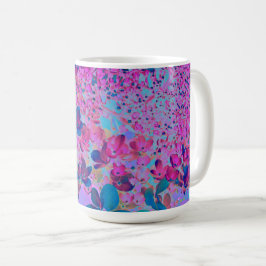 Elegant Dark Blue und Magenta Limelight Hydrangea Kaffeetasse