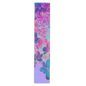 Elegant Dark Blue und Magenta Limelight Hydrangea Mittelgroßer Tischläufer (Vorderseite)