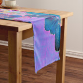 Elegant Dark Blue und Magenta Limelight Hydrangea Mittelgroßer Tischläufer (Beispiel)