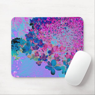 Elegant Dark Blue und Magenta Limelight Hydrangea Mousepad