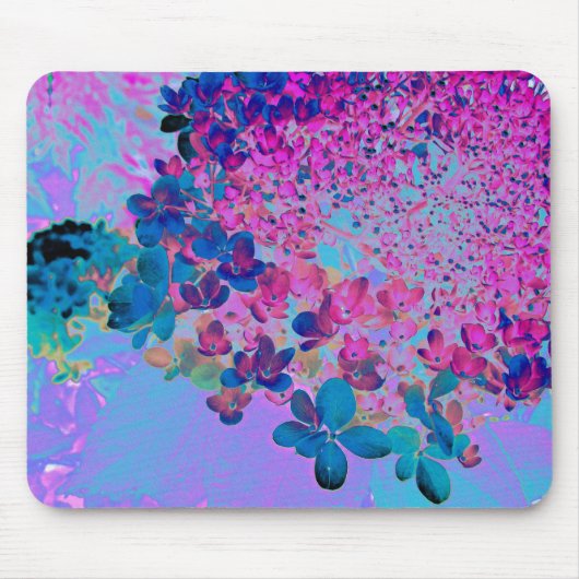 Elegant Dark Blue und Magenta Limelight Hydrangea Mousepad (Vorne)