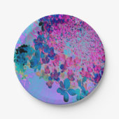 Elegant Dark Blue und Magenta Limelight Hydrangea Pappteller (Vorderseite)