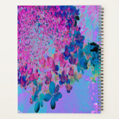 Elegant Dark Blue und Magenta Limelight Hydrangea Planer (Rückseite)