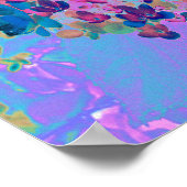 Elegant Dark Blue und Magenta Limelight Hydrangea Poster (Ecke)