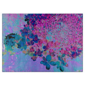 Elegant Dark Blue und Magenta Limelight Hydrangea Schneidebrett (Vorderseite)